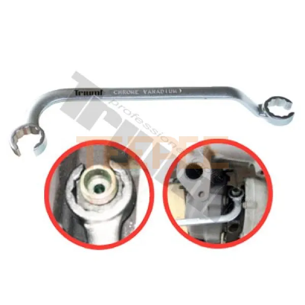 TRIUMF kľúč na hadice k turbu 17 x 17 mm, špeciálne vyhnutý