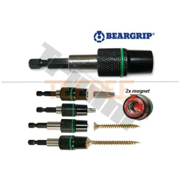 BEARGRIP magnetický držiak bitov 1/4" s funckiou držania skrutky