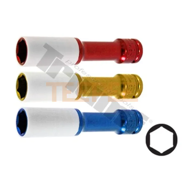 TRIUMF sada kovaných hlavíc predĺžených s plast. ochranou 1/2" vstup, 3 - dielna