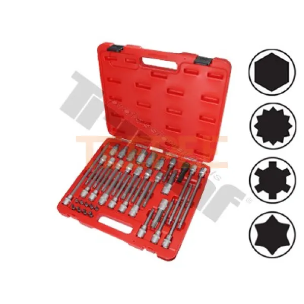 TRIUMF komplexná zostava bitov v 1/4", 3/8" a 1/2" hlaviciach, 38 - dielna