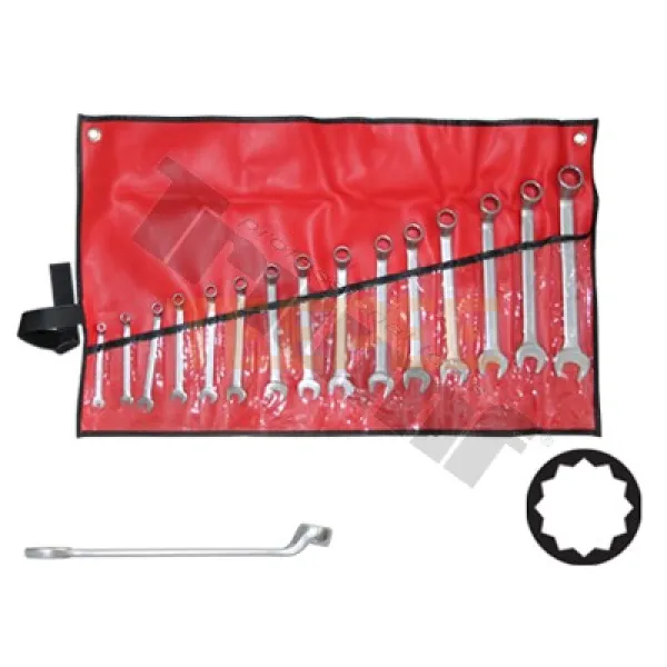 TRIUMF sada kľúčov očkovidlicových 75° vyhnutých 6 - 22 mm, 15-dielna