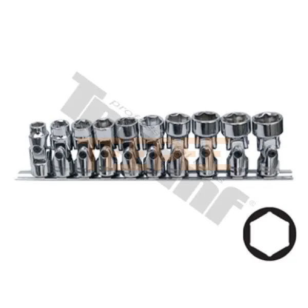 TRIUMF sada kĺbových hlavíc "Pro-Torque" 3/8", 10 - dielna