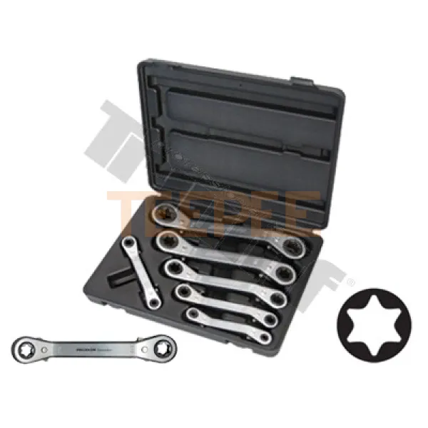 TRIUMF sada kľúčov račňových očkovyhnutých E6 - E22, 6-dielna