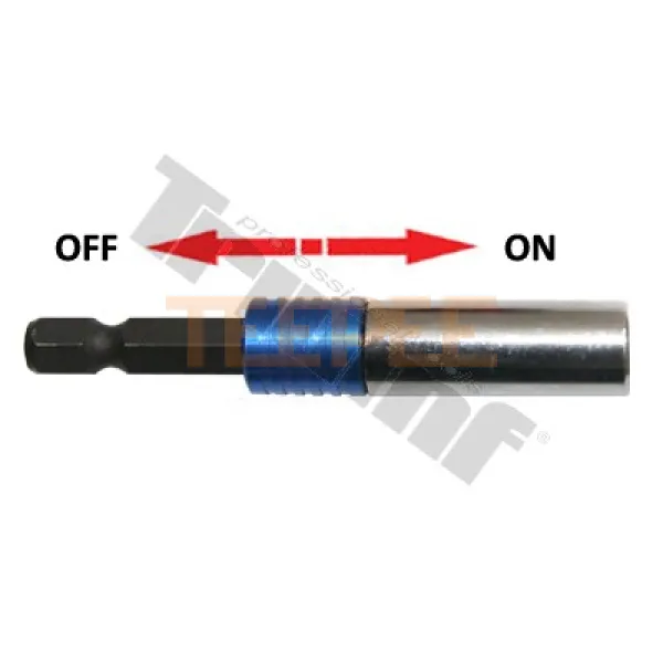 TRIUMF držiak na 1/4" bity 60 mm, s poistným krúžkoma pružinkou