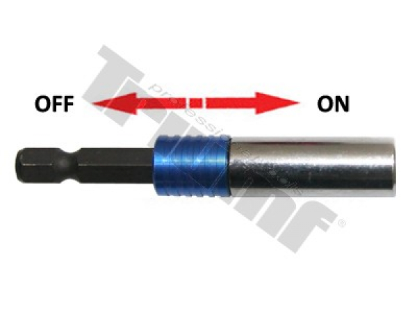 TRIUMF držiak na 1/4" bity 60 mm, s poistným krúžkoma pružinkou