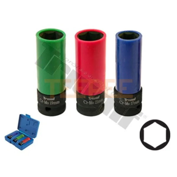 TRIUMF sada hlavíc s plastovou ochranou, 1/2" vstup, 3 - dielna