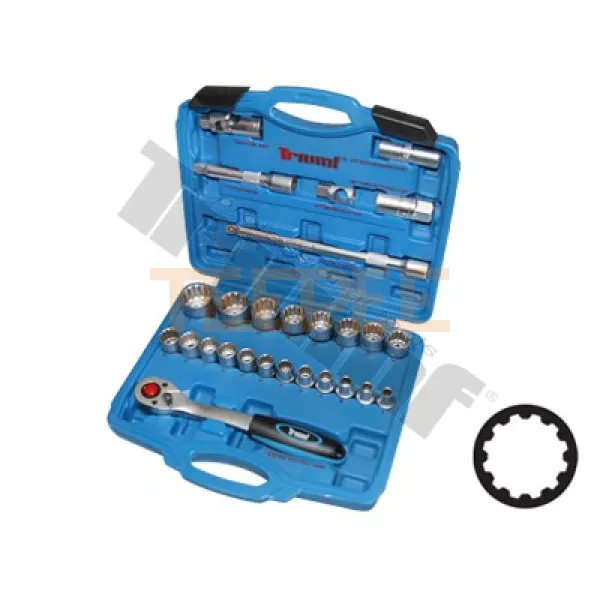 TRIUMF gola sada 1/2" vstup, univerzálne hlavice, 27 - dielna