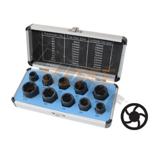 TRIUMF sada hlavíc na poškodené skrutky 3/8" vstup, 10 - dielna