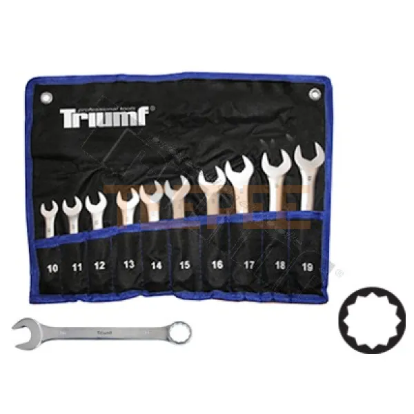 TRIUMF sada kľúčov očkovidlicových 10 - 19 mm extra krátkych, 10-dielna