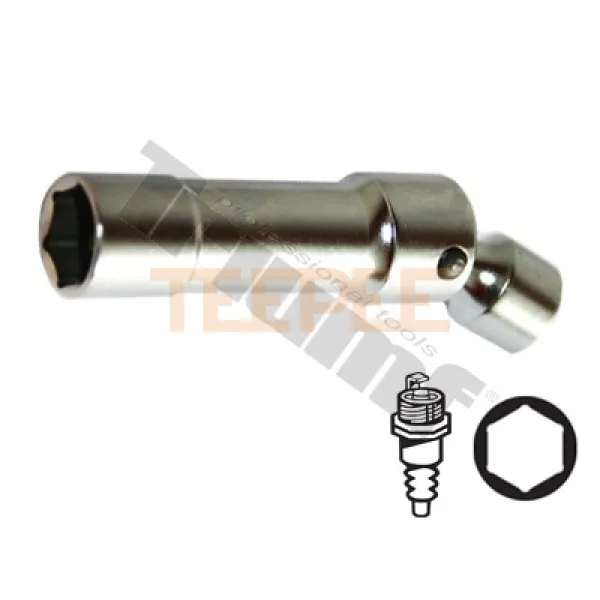 TRIUMF hlavica 3/8" x 16mm, 6hr. sviečková výkyvná, dĺžka 100mm