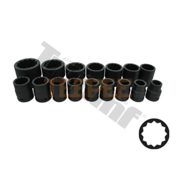 TRIUMF sada kovaných hlavíc 12 - hranných, 3/4" vstup, 16 - dielna