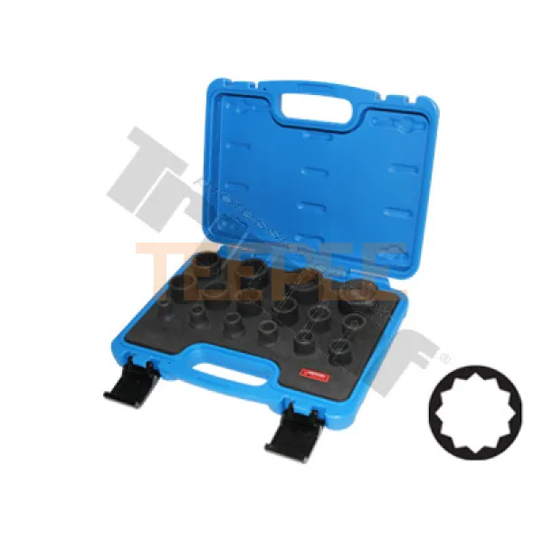 TRIUMF sada kovaných 1/2" krátkych 12hr. hlavíc, 16 dielna