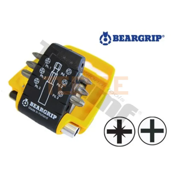 BEARGRIP sada bitov “CLIP PAC” PH, PZ s magnetický m Nadstavco m, 7 - dielna