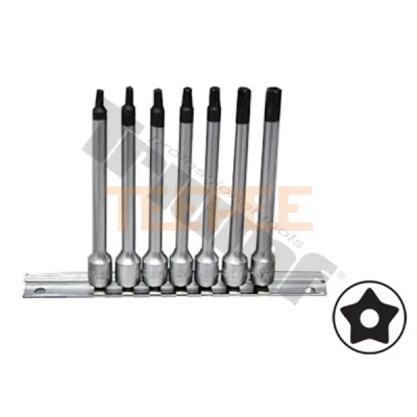 TRIUMF sada 1/4" nádstavcov 5-cípe vŕtané, 7dielna