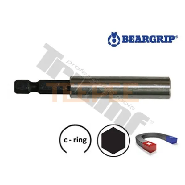 BEARGRIP nadstavec magnetický na bity, séria 3016, 1/4" zakončenie 6 hranné