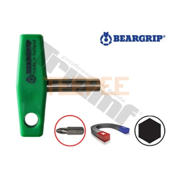 BEARGRIP držiak bitov magnetický T rukovät