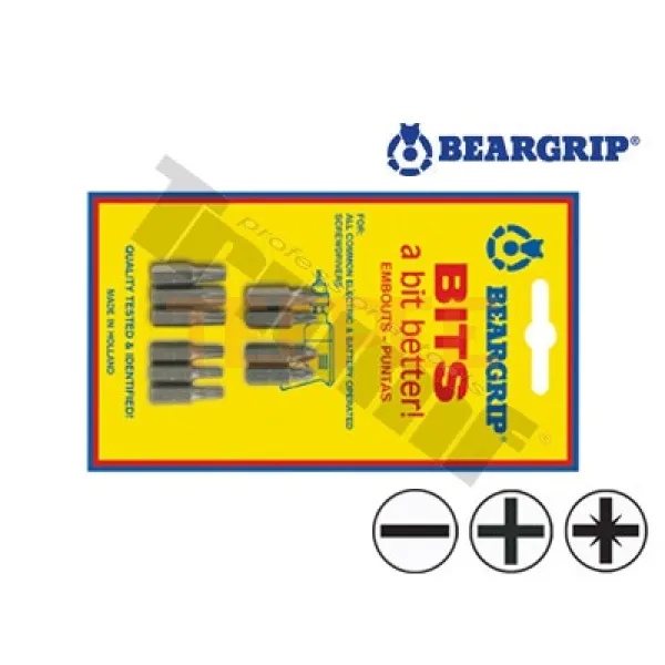 BEARGRIP sada bitov PL, PH, PZ na blistri, 10-dielna