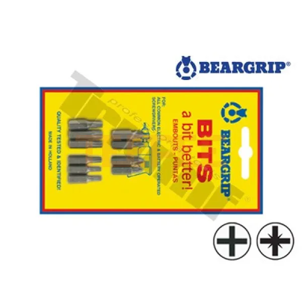 BEARGRIP sada bitov PH2, PZ2 na blistri, 10-dielna