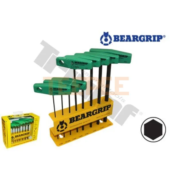 BEARGRIP sada inbus "T" rukoväť 2 - 10 mm, 8-dielna