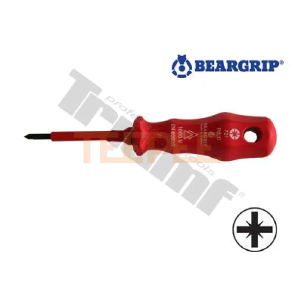 BEARGRIP skrutkovač krížový izolovaný 1000V, VDE PD