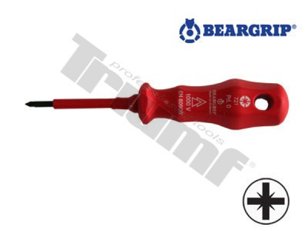 BEARGRIP skrutkovač krížový izolovaný 1000V, VDE PD