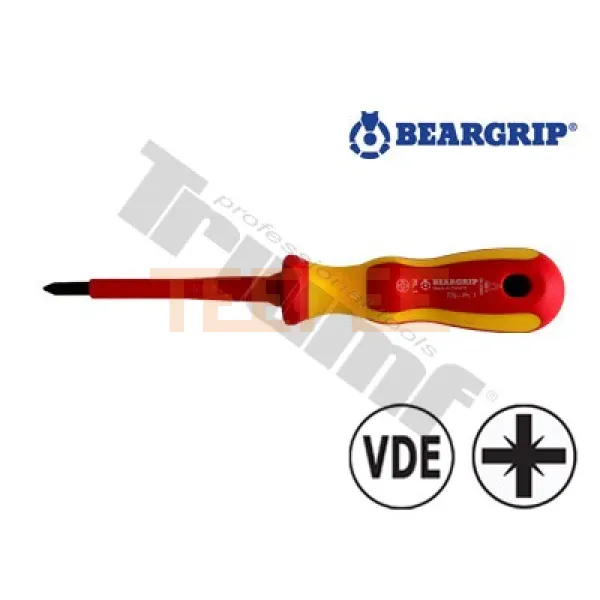 BEARGRIP skrutkovač krížový PD, 2K VDE, 1000V