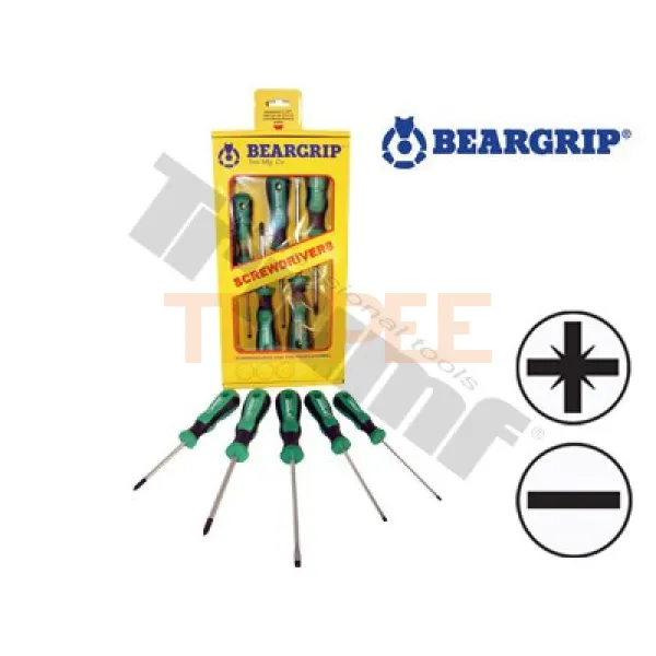 BEARGRIP sada 2K skrutkovačov PD + PL, 5 - dielna