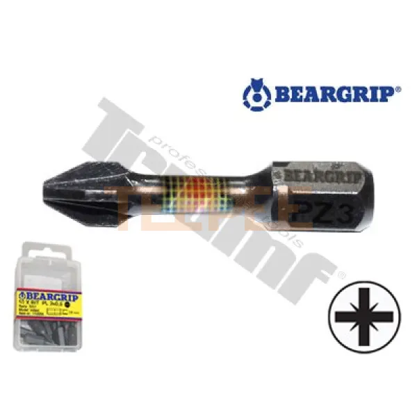BEARGRIP bit krížový PZ, dĺžka 30 mm, úderový, 1ks