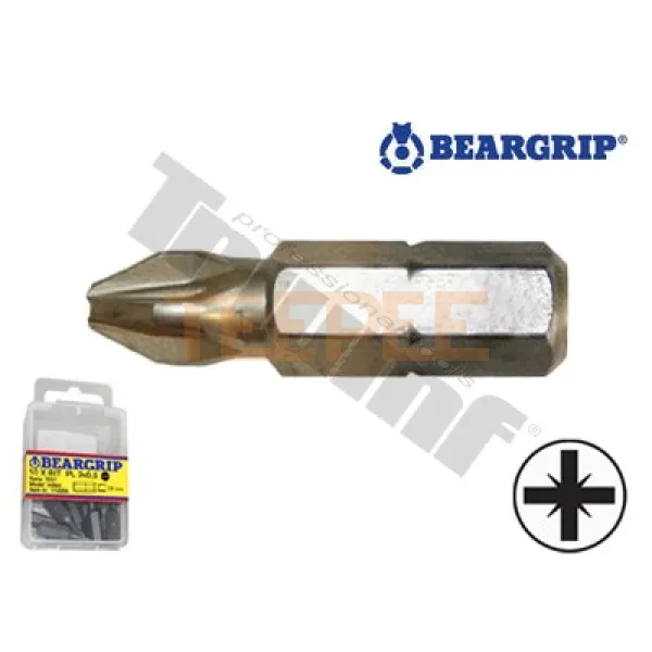 BEARGRIP bit krížový PZ, dĺžka 25 mm, Zr.N, 1ks