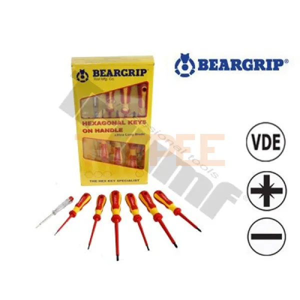 BEARGRIP sada 2K VDE skrutkovačov PD + PL, 7 - dielna