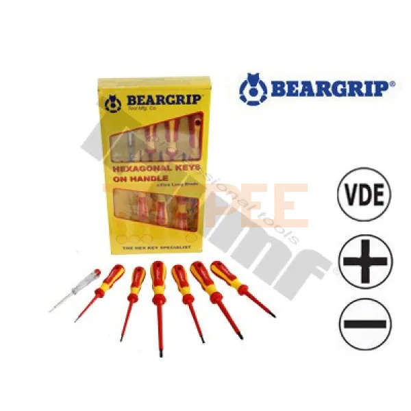BEARGRIP sada 2K VDE skrutkovačov PH + PL, 7 - dielna