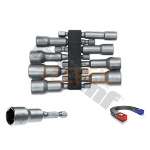 TRIUMF sada bitov 1/4" s hlavicou a magnetom 6-13mm, dĺžka 65mm, v plastovom držiaku, 8dielna