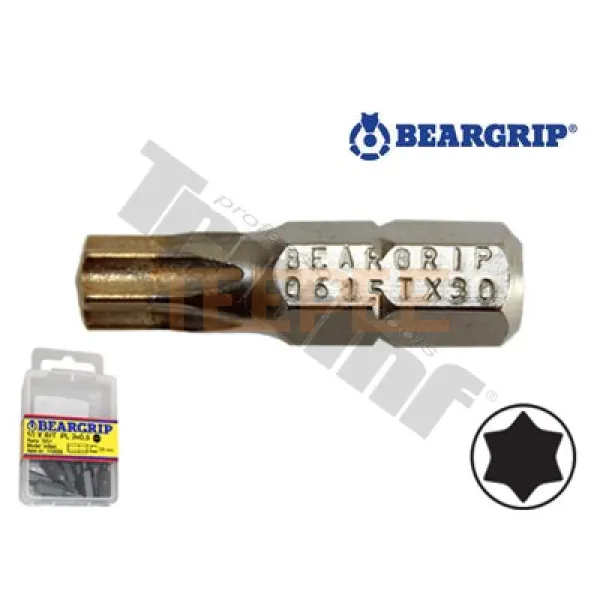BEARGRIP bit Torx TX, dĺžka 25 mm, diamantový špic, 1ks