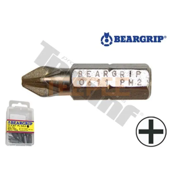 BEARGRIP bit krížový PH, lenght 25 mm, diamantový špic, 1ks