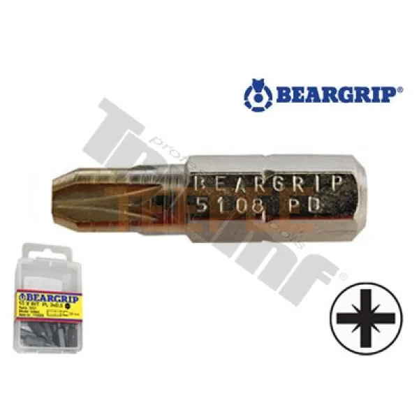 BEARGRIP bit krížový PZ, dĺžka 25 mm, diamantový špic, 1ks