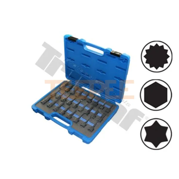 TRIUMF sada kovaných nadstavcov Torx, Inbus, XZN, 26 dielna