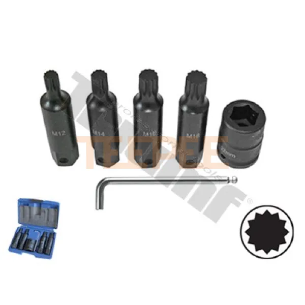 TRIUMF sada kovaných XZN bitov s 3/4" adaptérom, 1/2" vstup, 6 - dielna