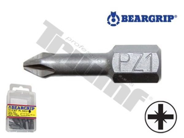 BEARGRIP bit krížový PZ, dĺžka 25 mm, torzný hrubý, 1ks
