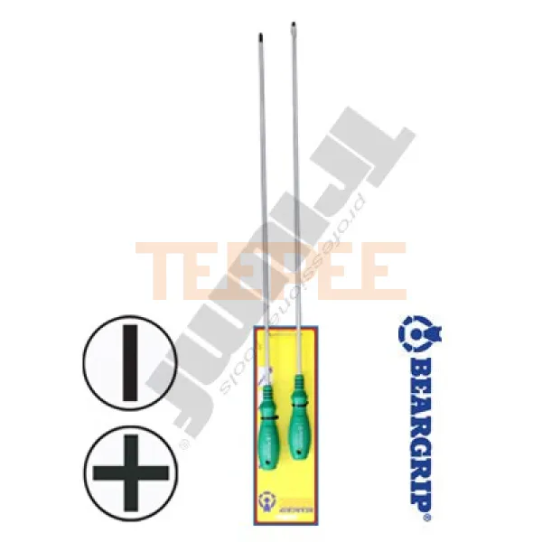 BEARGRIP EXTRA dlhá sada skrutkovačov PH + PL, 2 - dielna
