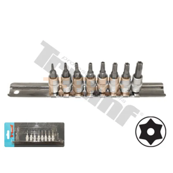 TRIUMF sada torx nadstavcov 1/4", vŕtané 9 dielna