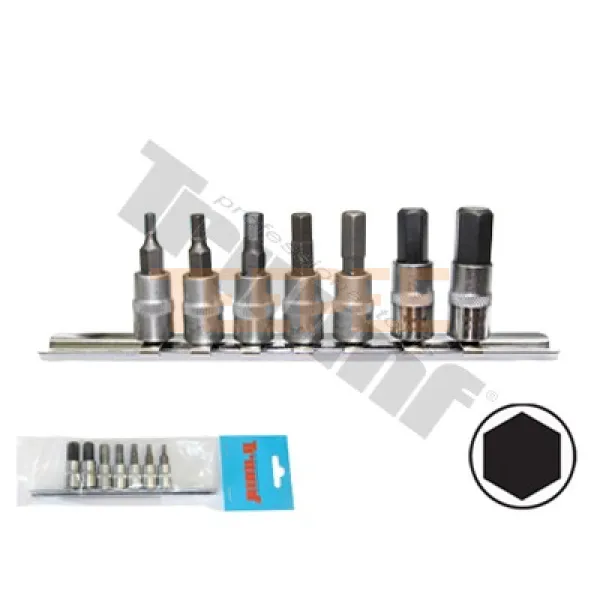 TRIUMF sada inbus nadstavcov v 1/4" hlavici, 7 dielna