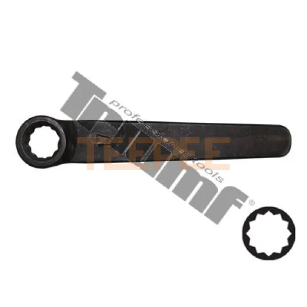 TRIUMF kľúč úderový očkový jednostranný 17 mm, kovaný, ručný, 12-hran