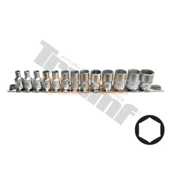 TRIUMF sada hlavíc 1/4" vstup 4 - 14mm,6 hranný profil, 13dielna