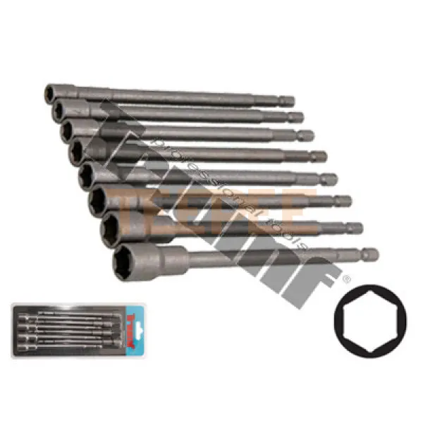 TRIUMF sada kovaných predĺžených 1/4" nadstavcov, dĺžka 150mm, veľkosti: 6,7,8,9,10,11,12,13mm