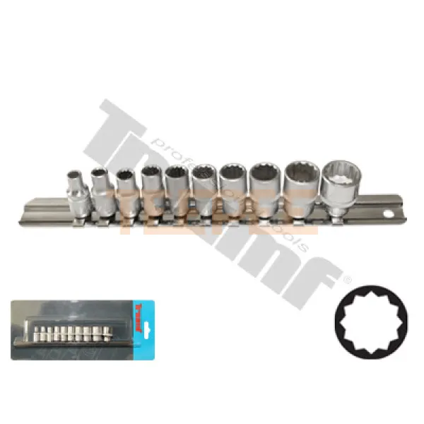 TRIUMF sada 12 - hranných hlavíc 1/4", 4 - 14 mm, 10 - dielna