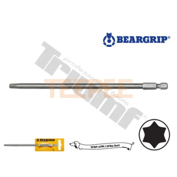 BEARGRIP bit Torx T15 (200 mm), séria 4006, plastový držiak (B-T)