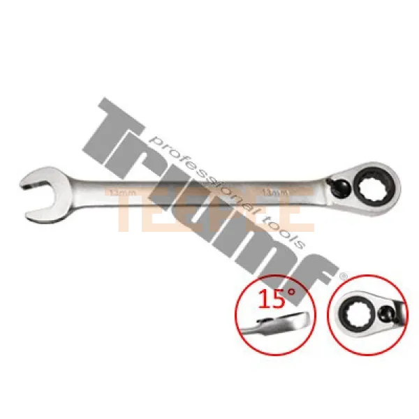 TRIUMF kľúč račňový očkoplochý, mierne vyhnutý s prepínacou páčkou