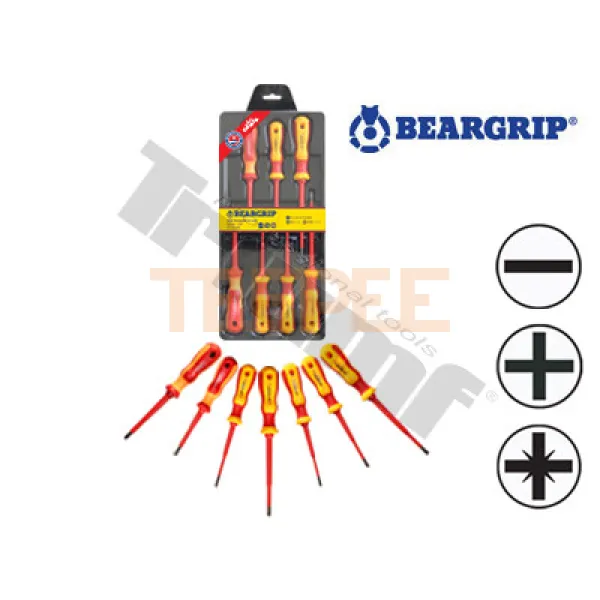 BEARGRIP sada 2K VDE skrutkovačov SLIM + PLUSMINUS PH + PD + PL, 7 - dielna