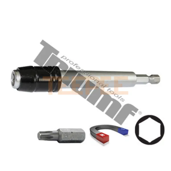 TRIUMF adaptér pre 1/4" bity, magnetická fixácia bitov + super krúžok,materiál CRV