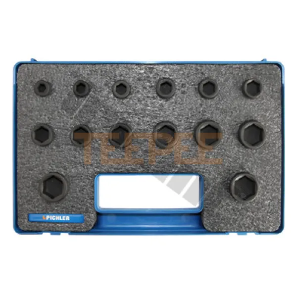 TRIUMF sada kovaných hlavíc extra nízke, 10mm vonkajší 6hr., vnútorný 6 hr. 8-21mm, 14dielna